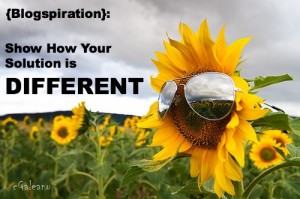 {Blogspiration}: Show how your solution is different