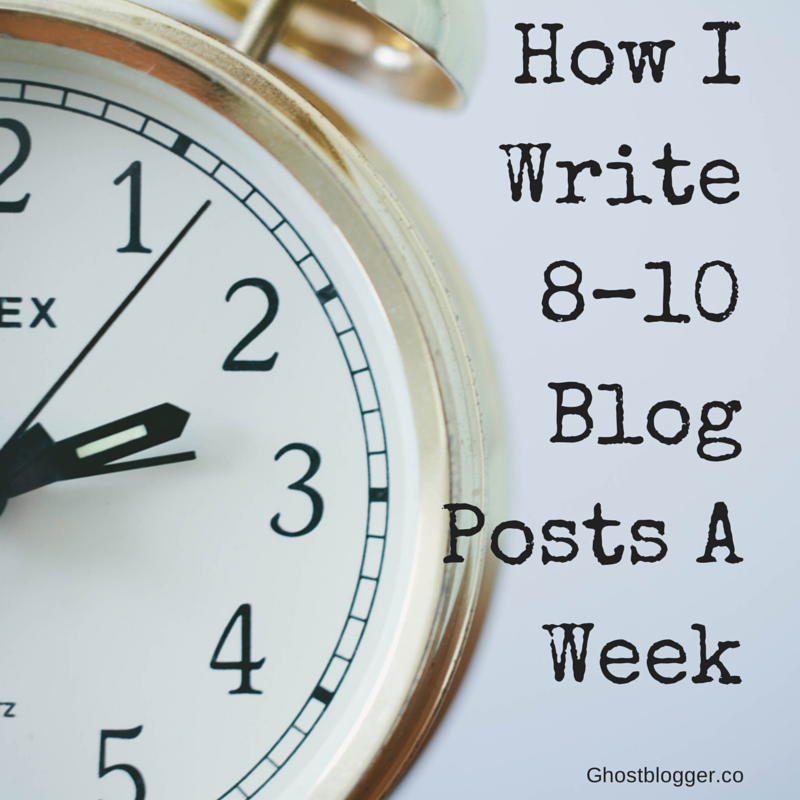 how I write 8–10 blog posts a week